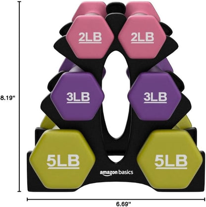 Neoprene Dumbbell Hand Weights for Exercise and Muscle Toning
