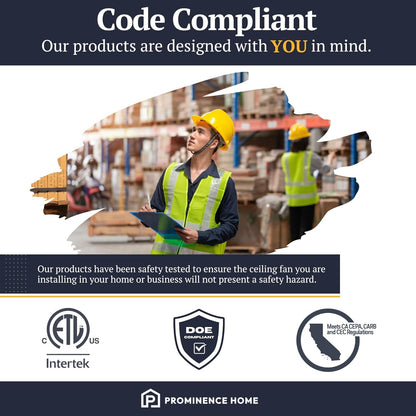 Glenmont, 52 Inch Farmhouse LED Ceiling Fan with Light, Pull Chain, Three Mounting Options, Dual Finish Blades, Reversible Motor - 50388-01 (Pewter)